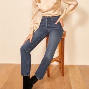 Reformation Cynthia High Rise Straight Jeans